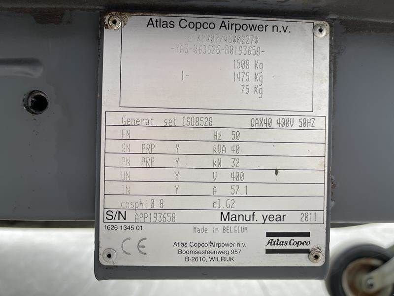 Notstromaggregat Türe ait Atlas Copco QAX 40, Gebrauchtmaschine içinde Waregem (resim 7)