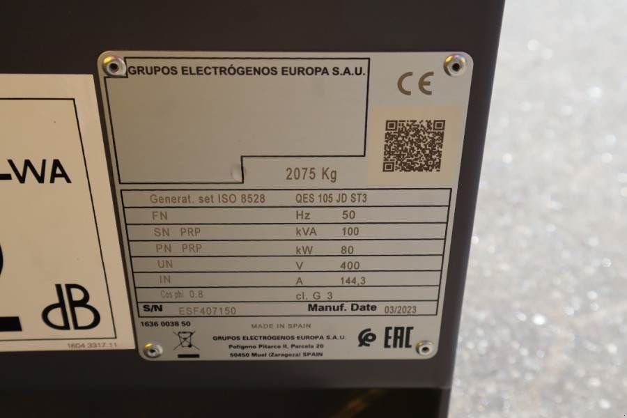 Notstromaggregat des Typs Atlas Copco QES 105 JD ST3 Valid inspection, *Guarantee! Diese, Gebrauchtmaschine in Groenlo (Bild 7)
