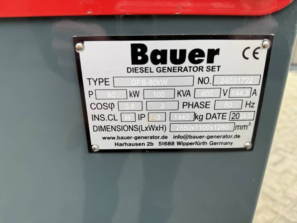 Notstromaggregat des Typs Bauer 110 KVA aggregaat, Neumaschine in Luttenberg (Bild 10)