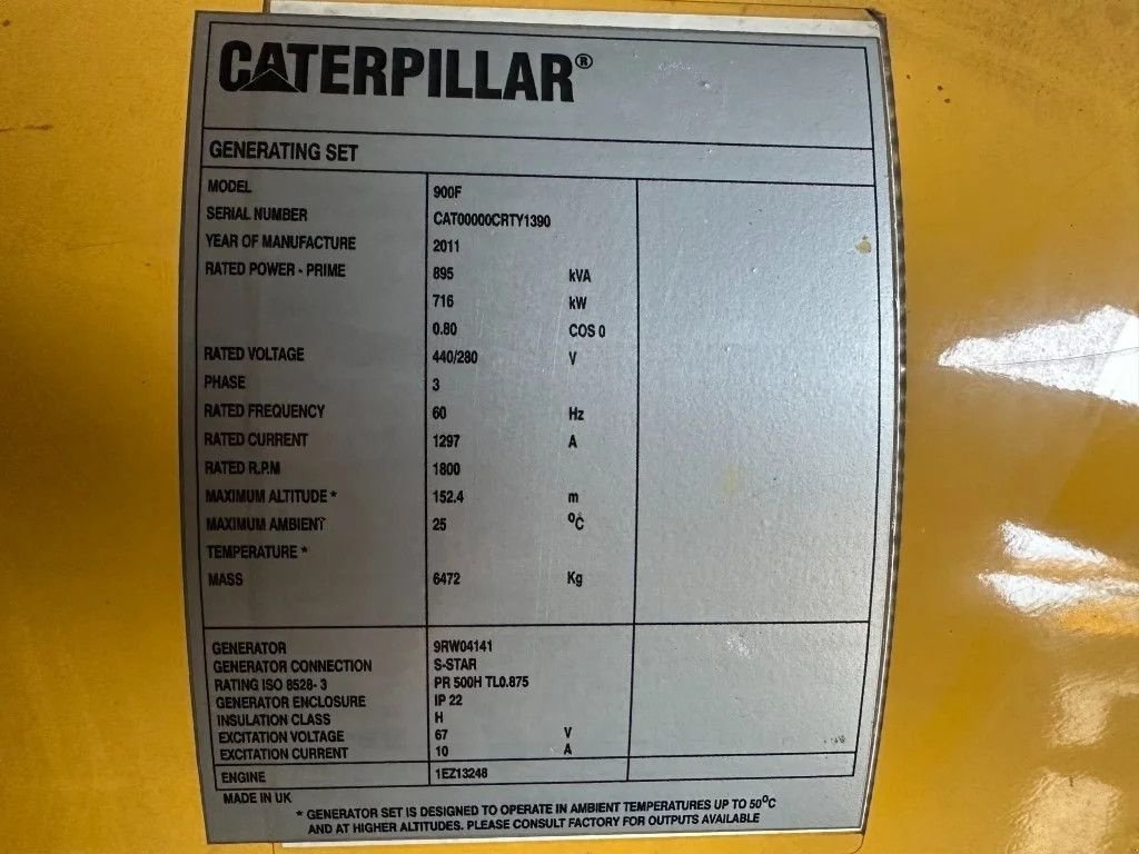 Notstromaggregat des Typs Caterpillar 3412 Multiset 900F Silent 20 ft Container generatorset 900 kVA, Gebrauchtmaschine in VEEN (Bild 4)