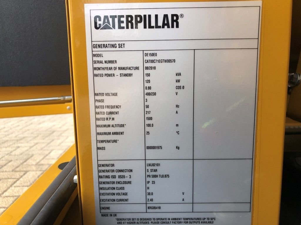 Notstromaggregat del tipo Caterpillar C7.1 150 kVA Supersilent generatorset, Neumaschine In VEEN (Immagine 4)