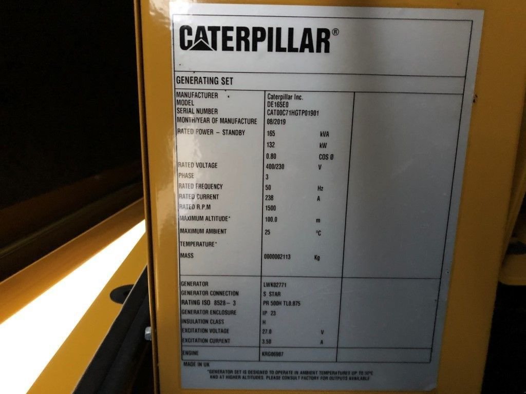 Notstromaggregat Türe ait Caterpillar C7.1 165 kVA Supersilent generatorset New !, Neumaschine içinde VEEN (resim 3)