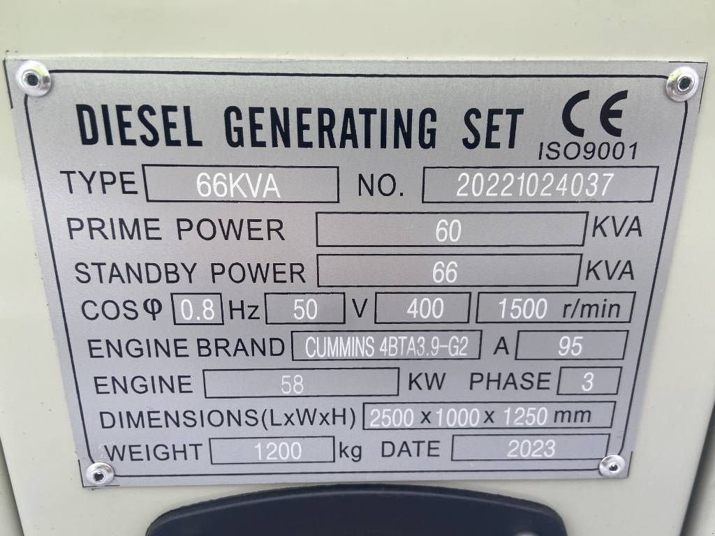 Notstromaggregat Türe ait Cummins 4BTA3.9-G2 - 66 kVA Generator - DPX-19833, Neumaschine içinde Oudenbosch (resim 4)