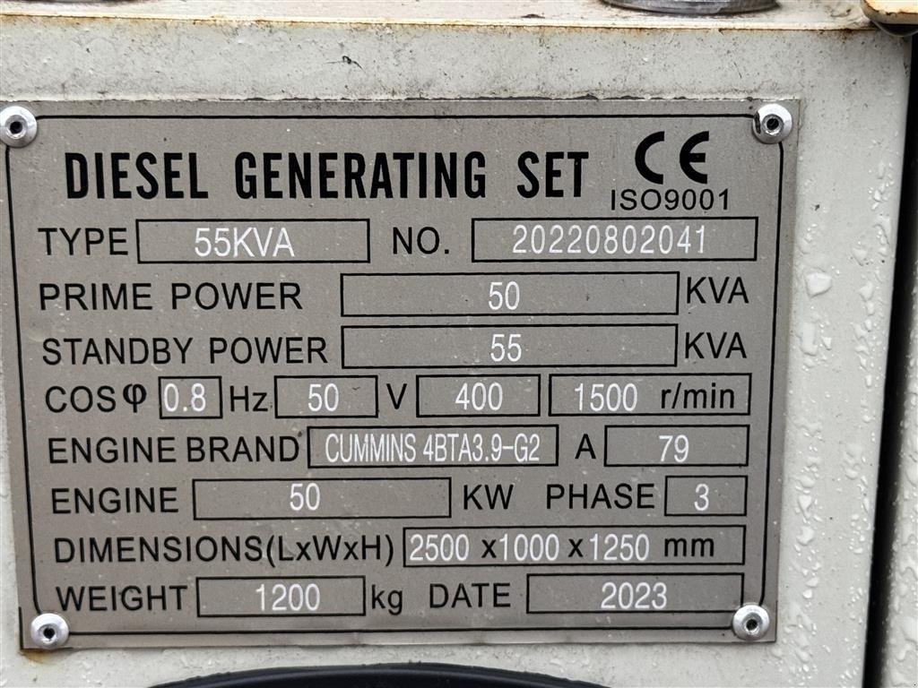 Notstromaggregat от тип Cummins 55 KVA, Gebrauchtmaschine в Tønder (Снимка 3)