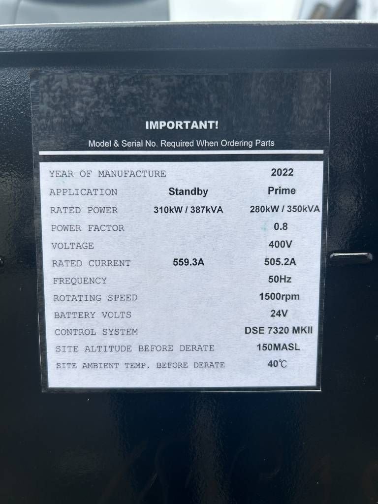 Notstromaggregat Türe ait Cummins NTA855-G4 - 385 kVA Generator Set - DPX-18805-O, Neumaschine içinde Oudenbosch (resim 7)