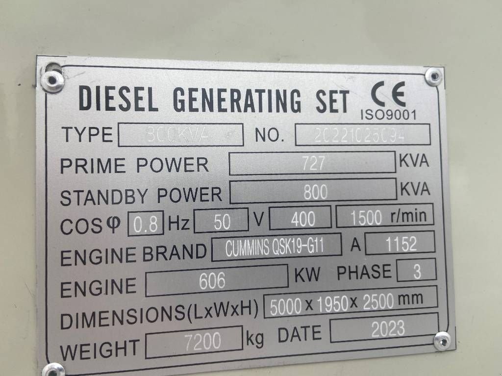 Notstromaggregat типа Cummins QSK19-G11 - 800 kVA Generator - DPX-19849, Neumaschine в Oudenbosch (Фотография 4)