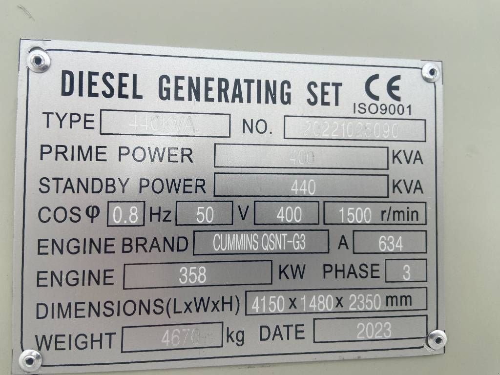 Notstromaggregat des Typs Cummins QSNT-G3 - 440 kVA Generator - DPX-19844, Neumaschine in Oudenbosch (Bild 4)