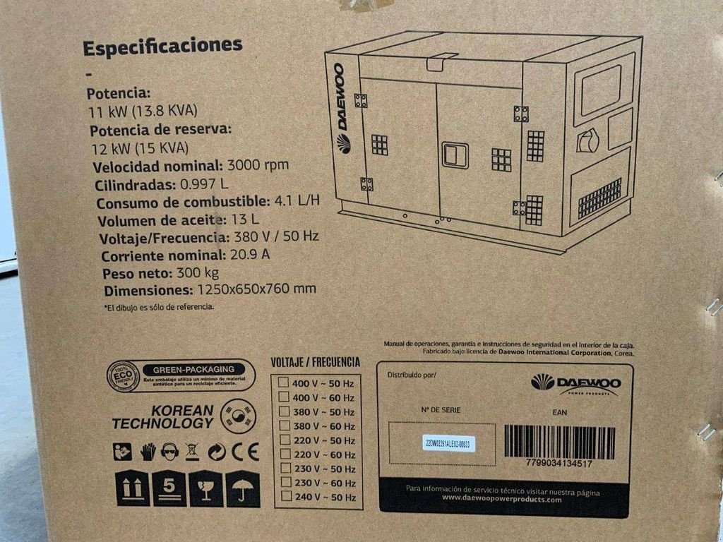 Notstromaggregat typu Daewoo Dagfs-15AC, Neumaschine w Antwerpen (Zdjęcie 8)