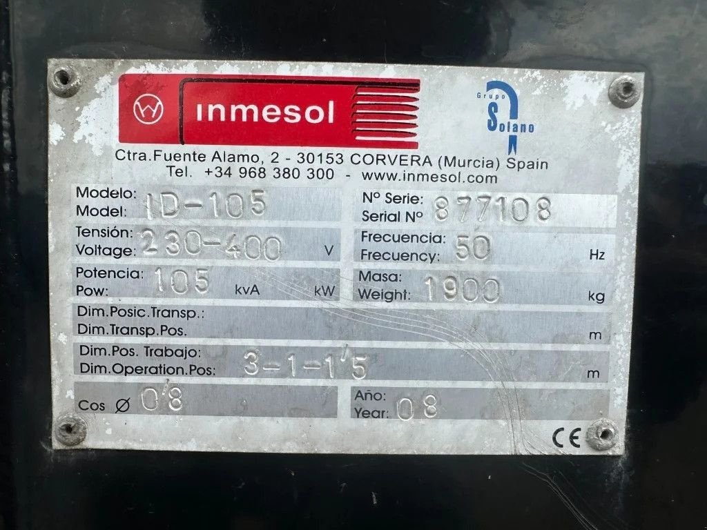 Notstromaggregat του τύπου Deutz BF4M 1013 EC Inmesol ID-105 Mecc Alte Spa 105 kVA Supersilent ge, Gebrauchtmaschine σε VEEN (Φωτογραφία 3)