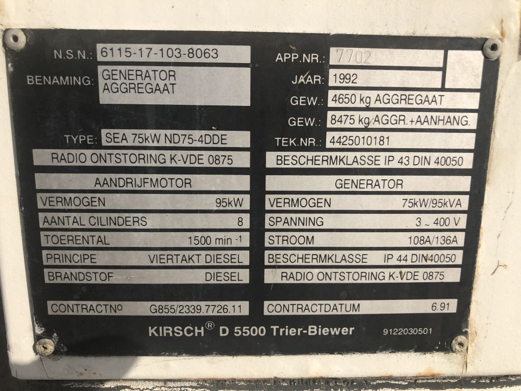 Notstromaggregat του τύπου Deutz Leroy Somer F8L413F 100 kVA Silent generatorset, Gebrauchtmaschine σε VEEN (Φωτογραφία 5)