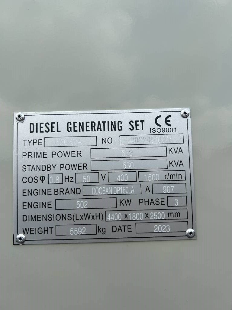 Notstromaggregat del tipo Doosan DP180LA - 630 kVA Generator - DPX-19856, Neumaschine en Oudenbosch (Imagen 4)