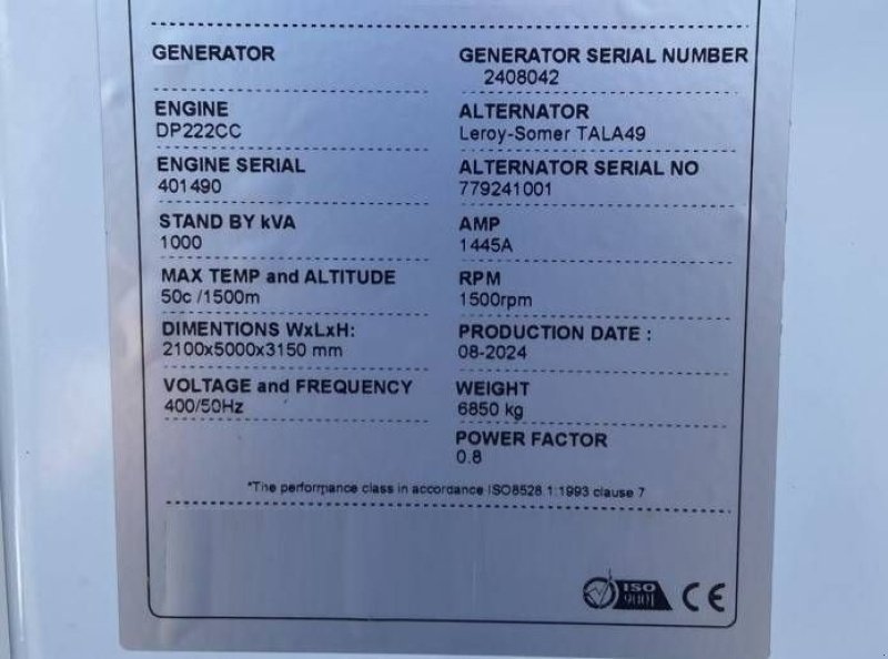 Notstromaggregat tip Doosan DP222CC - 1000 kVA Generator - DPX-21068, Neumaschine in Oudenbosch (Poză 4)