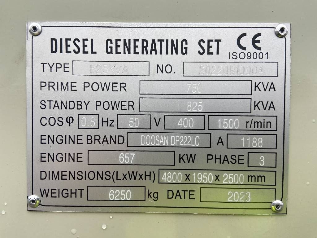 Notstromaggregat типа Doosan DP222LC - 825 kVA Generator - DPX 19858, Neumaschine в Oudenbosch (Фотография 4)