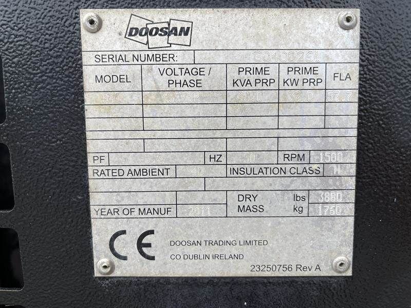 Notstromaggregat del tipo Doosan G 40, Gebrauchtmaschine en Waregem (Imagen 2)