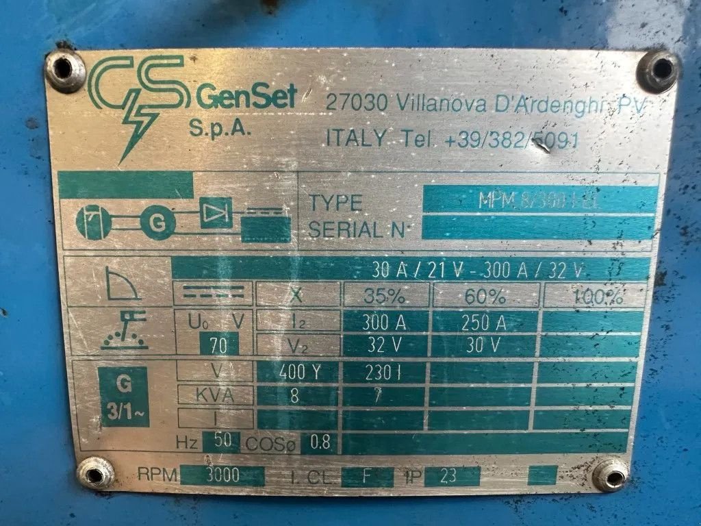 Notstromaggregat of the type Genset MPM 8 / 300 I-EL 8 kVA 300 Amp Las generatorset, Gebrauchtmaschine in VEEN (Picture 5)