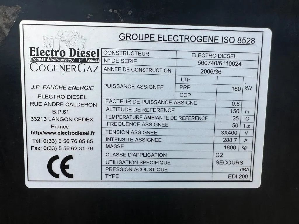 Notstromaggregat del tipo Himoinsa Iveco NEF 60 TE2 Stamford 200 kVA generatorset, Gebrauchtmaschine In VEEN (Immagine 9)