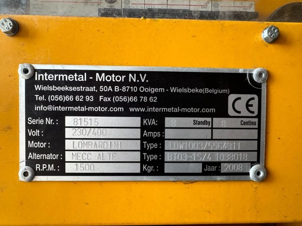 Notstromaggregat za tip Himoinsa Lombardini LDW 1003 Mecc Alte Spa 9 kVA Supersilent generatorset, Gebrauchtmaschine u VEEN (Slika 5)