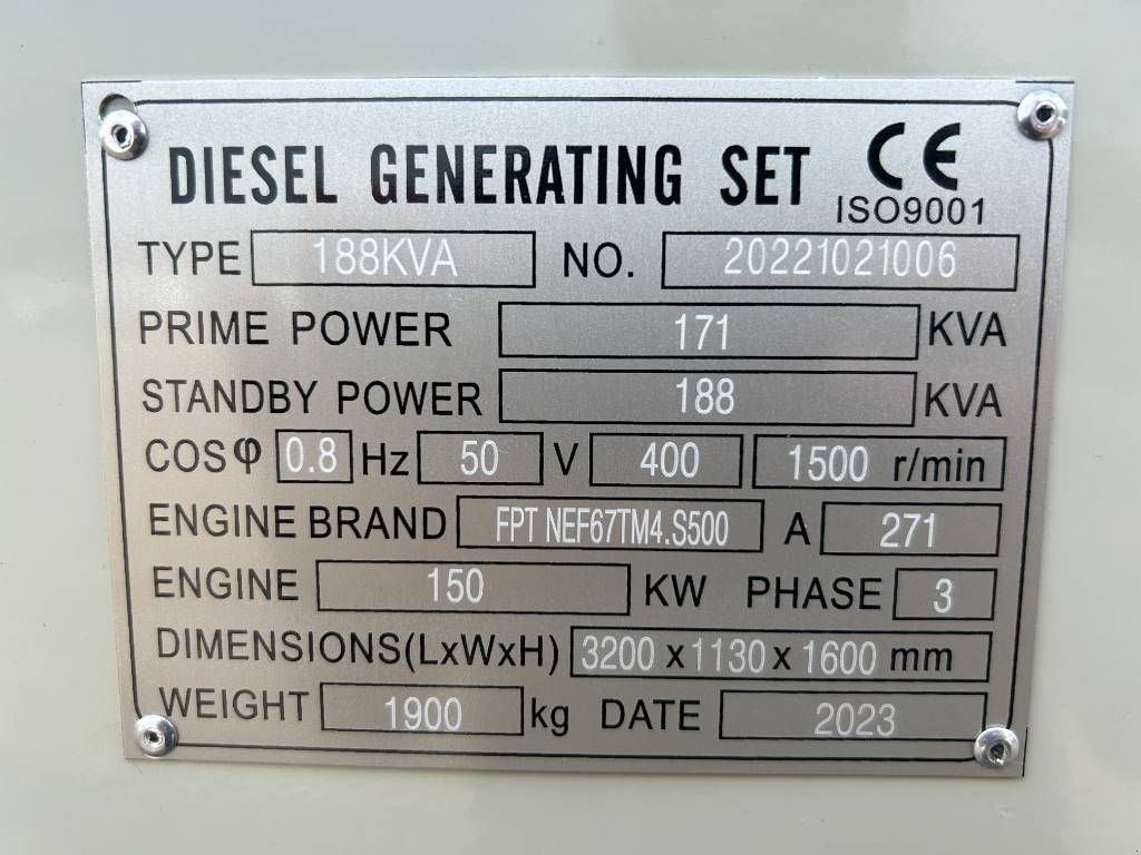 Notstromaggregat des Typs Iveco NEF67TM4 - 188 kVA Generator - DPX-20508, Neumaschine in Oudenbosch (Bild 4)