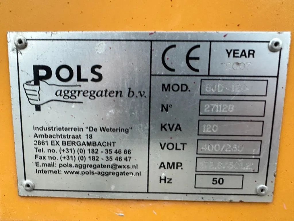 Notstromaggregat del tipo John Deere 6068 TF 258 Mecc Alte Spa 130 kVA Silent generatorset, Gebrauchtmaschine In VEEN (Immagine 3)