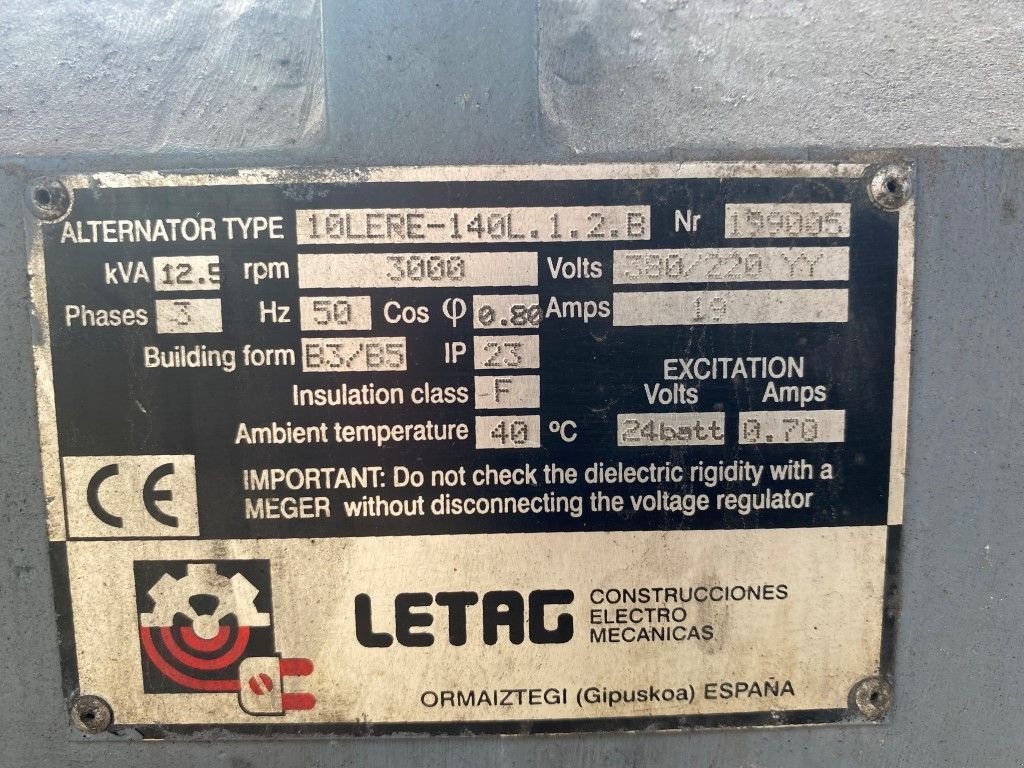 Notstromaggregat типа Kubota V1505 Vrachtwagen aggregaat 12.5 kVA generatorset, Gebrauchtmaschine в VEEN (Фотография 11)