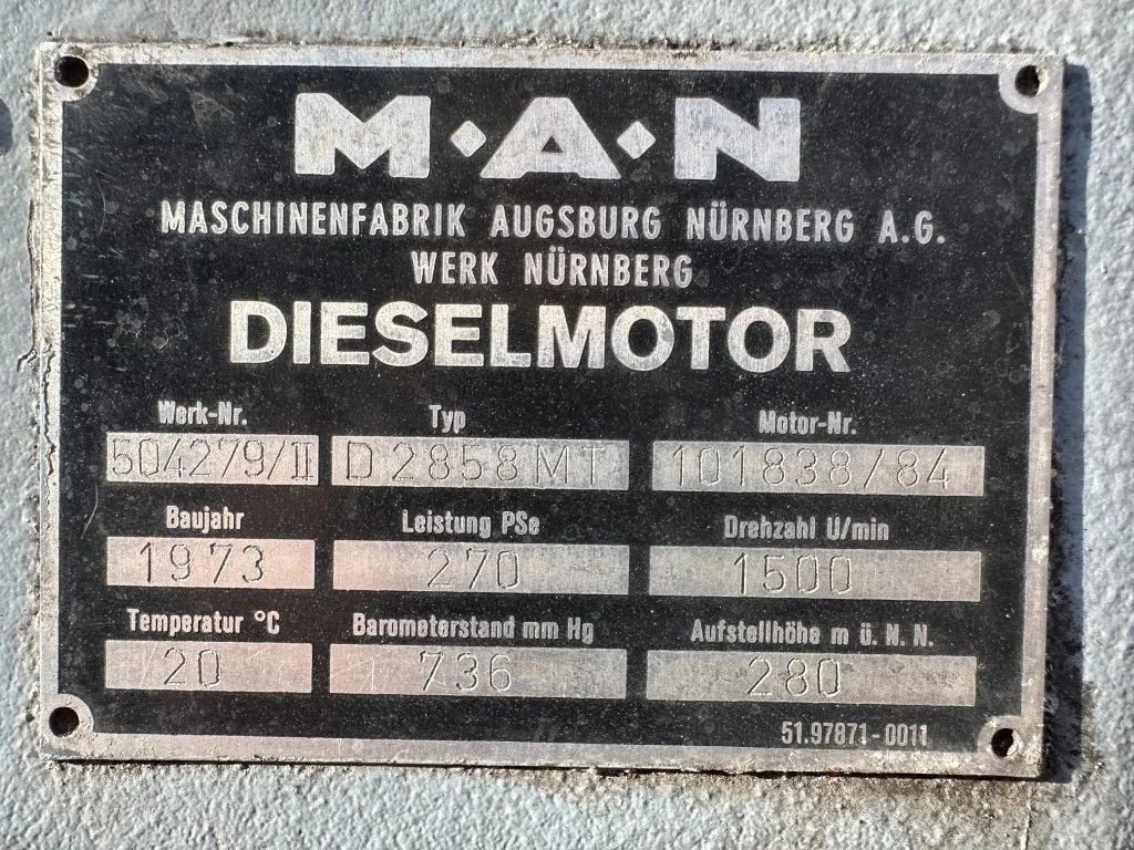 Notstromaggregat Türe ait MAN D 2858 MT AvK 250 kVA Noodstroom generatorset ex Emergency, Gebrauchtmaschine içinde VEEN (resim 4)