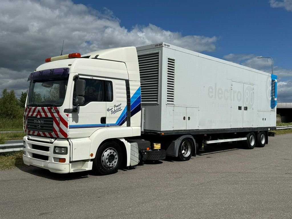 Notstromaggregat Türe ait MAN TGA18.430 4x2 Tractor Head + 635 kVA Silent generator on tra, Gebrauchtmaschine içinde Velddriel (resim 1)