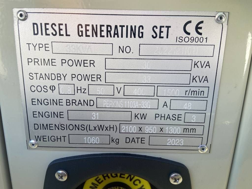 Notstromaggregat del tipo Perkins 1103A-33 - 33 kVA Generator - DPX-19802, Neumaschine en Oudenbosch (Imagen 4)