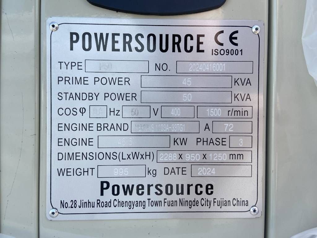 Notstromaggregat tipa Perkins 1103A-33TG1 - 50 kVA Generator - DPX-19803, Neumaschine u Oudenbosch (Slika 4)