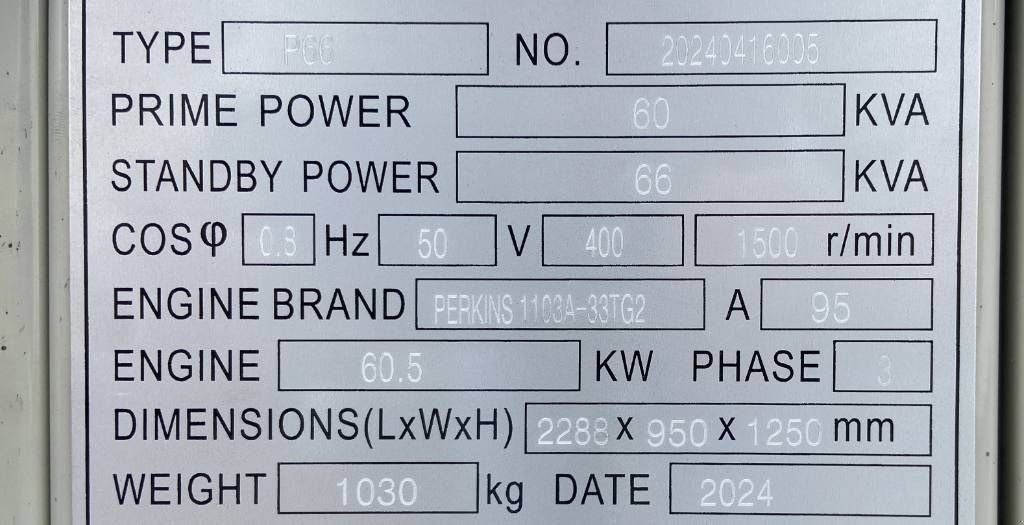 Notstromaggregat del tipo Perkins 1103A-33TG2 - 66 kVA Generator - DPX-19804, Neumaschine In Oudenbosch (Immagine 4)