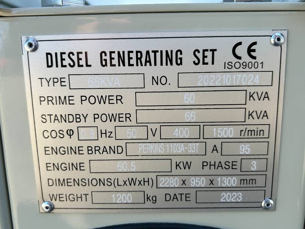 Notstromaggregat za tip Perkins 1103A-33TG2 - 66 kVA Generator - DPX-19804, Neumaschine u Oudenbosch (Slika 4)