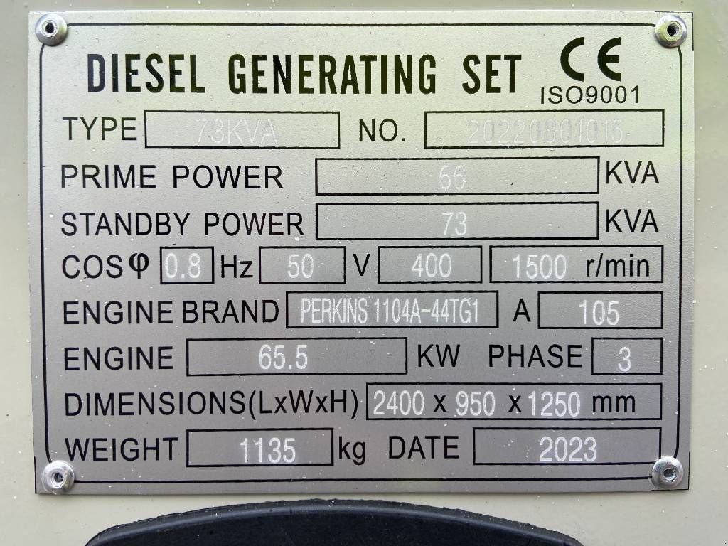 Notstromaggregat του τύπου Perkins 1104A-44TG1 - 73 kVA Generator - DPX-19804.1, Neumaschine σε Oudenbosch (Φωτογραφία 4)