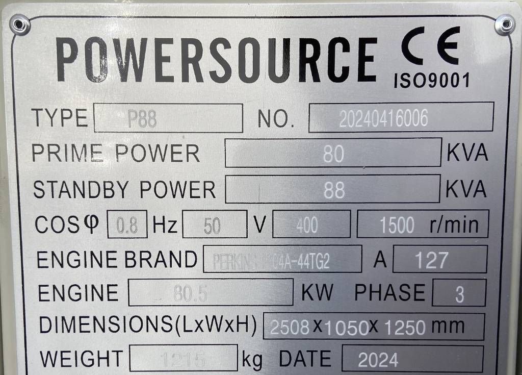 Notstromaggregat of the type Perkins 1104A-44TG2 - 88 kVA Generator - DPX-19805, Neumaschine in Oudenbosch (Picture 4)