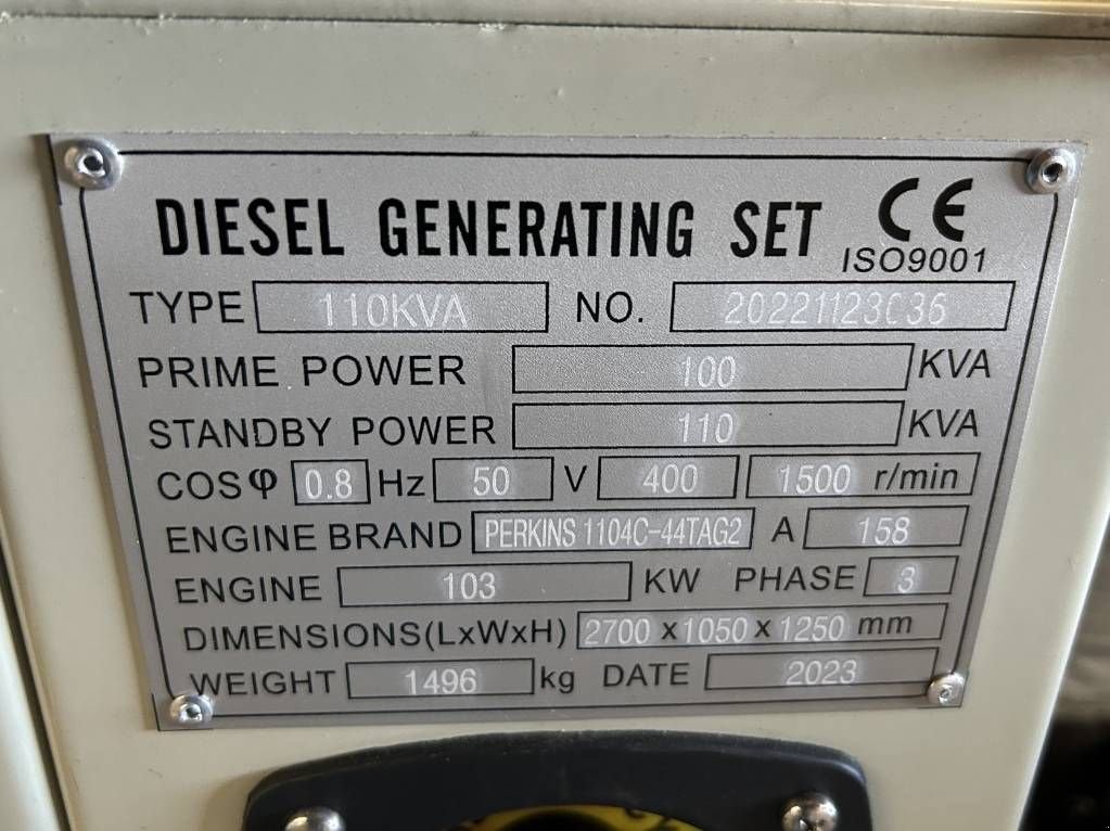 Notstromaggregat типа Perkins 1104C-44TA - 110 kVA Generator - DPX-19806, Neumaschine в Oudenbosch (Фотография 5)