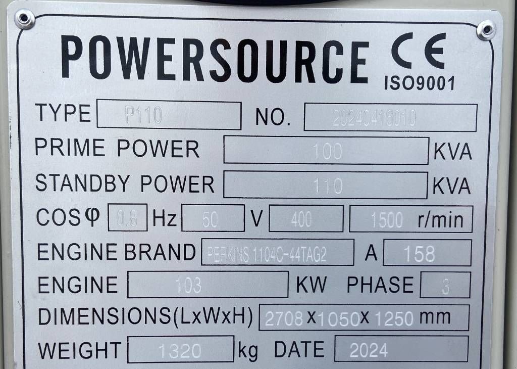 Notstromaggregat van het type Perkins 1104C-44TAG2 - 110 kVA Generator - DPX-19806, Neumaschine in Oudenbosch (Foto 5)