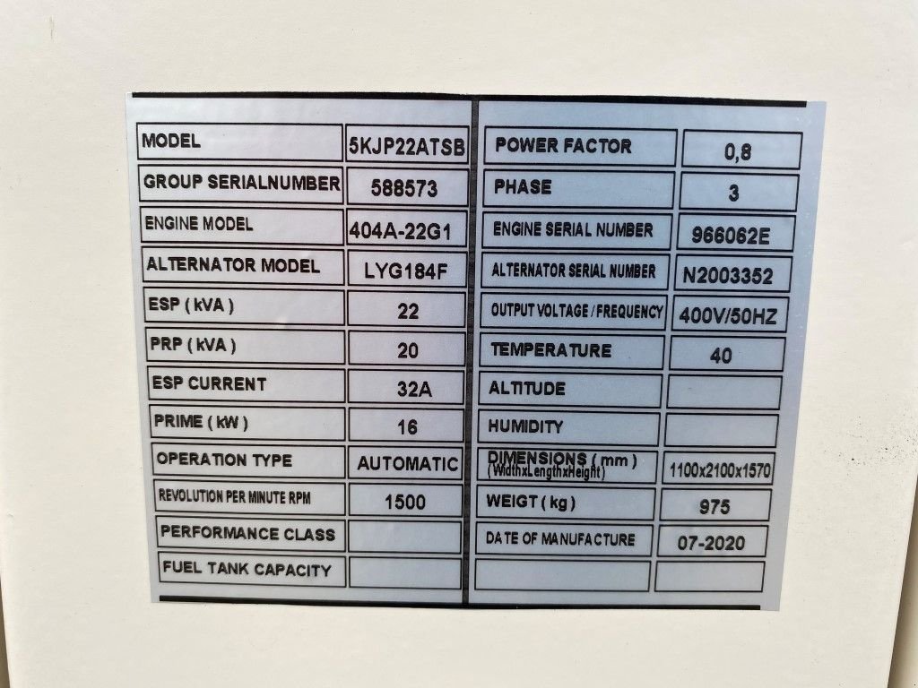 Notstromaggregat του τύπου Perkins 22 kVA Supersilent generatorset New !, Neumaschine σε VEEN (Φωτογραφία 4)