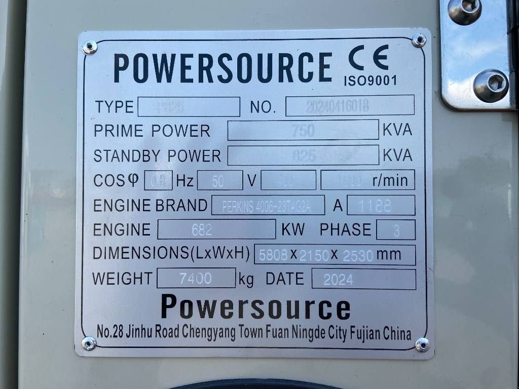 Notstromaggregat от тип Perkins 4006-23TAG2A - 825 kVA Generator - DPX-19817, Neumaschine в Oudenbosch (Снимка 4)