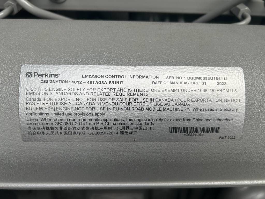 Notstromaggregat a típus Perkins 4012-46TAG3A - 1.880 kVA Generator - DPX-19824, Neumaschine ekkor: Oudenbosch (Kép 9)