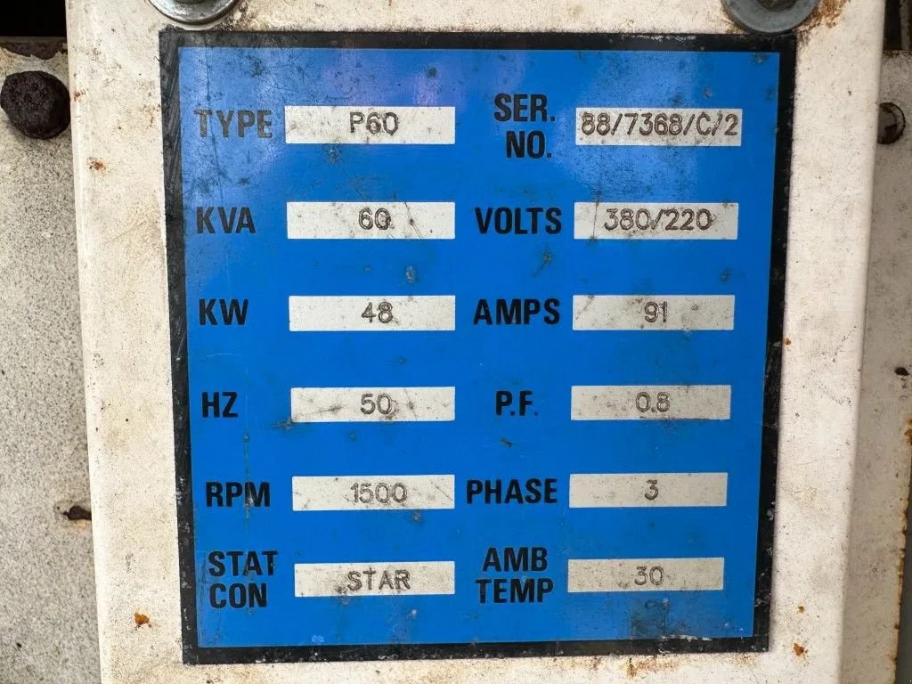 Notstromaggregat a típus Perkins T4.236 FG Wilson Stamford 60 kVA Silent generatorset, Gebrauchtmaschine ekkor: VEEN (Kép 3)