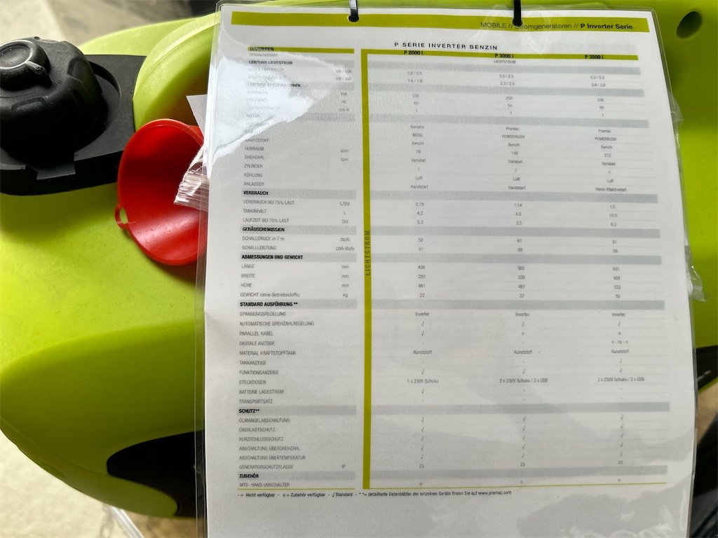 Notstromaggregat des Typs Pramac P 3000i, Gebrauchtmaschine in Düsseldorf (Bild 4)