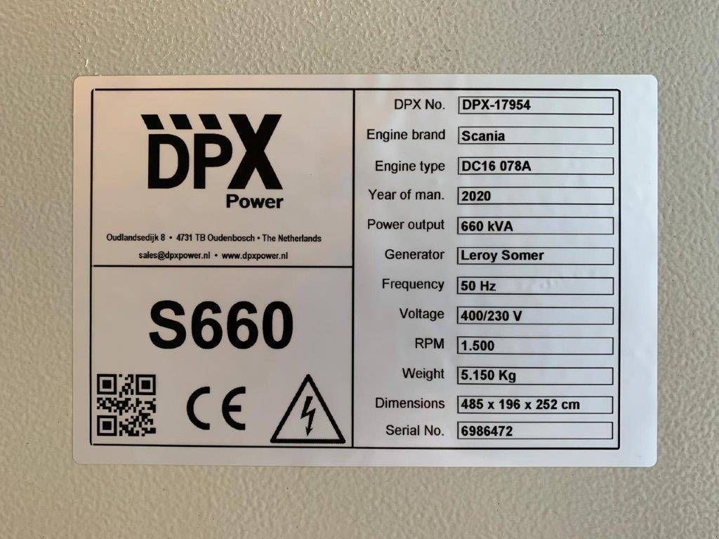 Notstromaggregat tipa Scania DC16 - 660 kVA Generator - DPX-17954, Neumaschine u Oudenbosch (Slika 7)