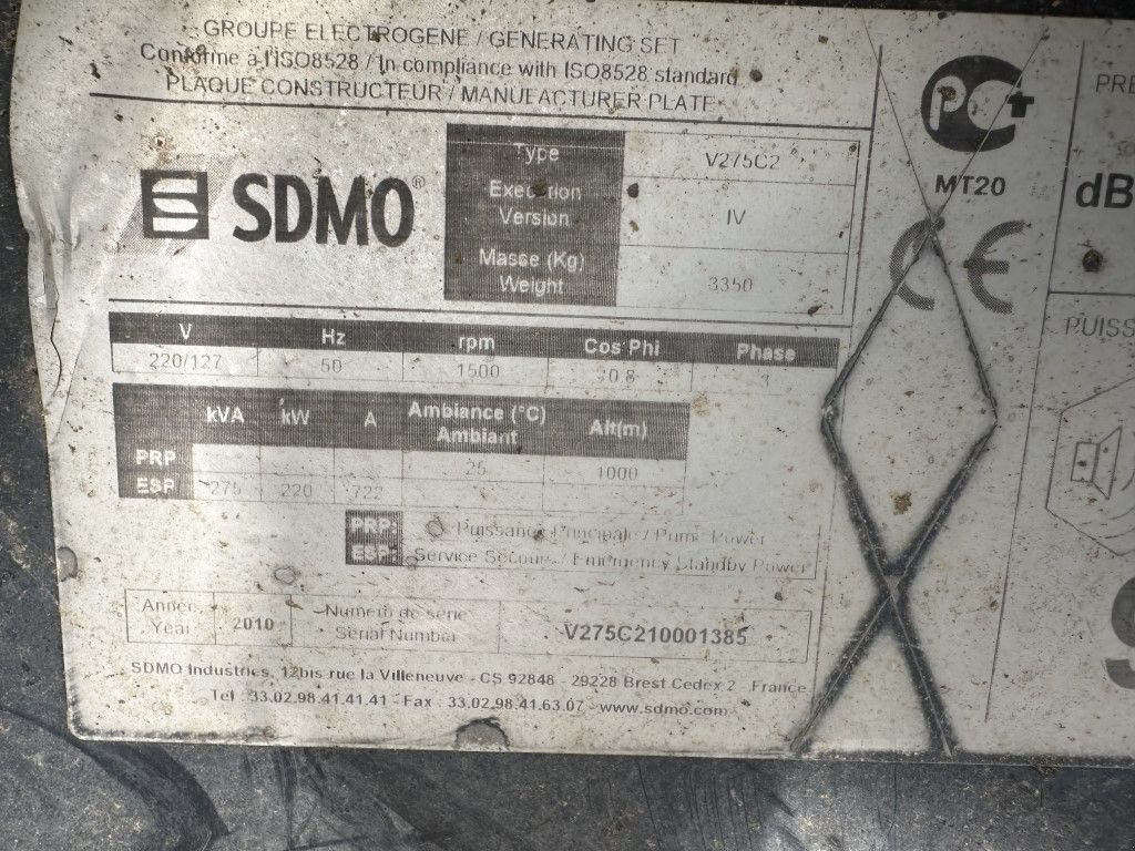 Notstromaggregat от тип SDMO V275 C2 Volvo TAD 734 GE Leroy Somer 300 kVA Silent generatorset, Gebrauchtmaschine в VEEN (Снимка 4)