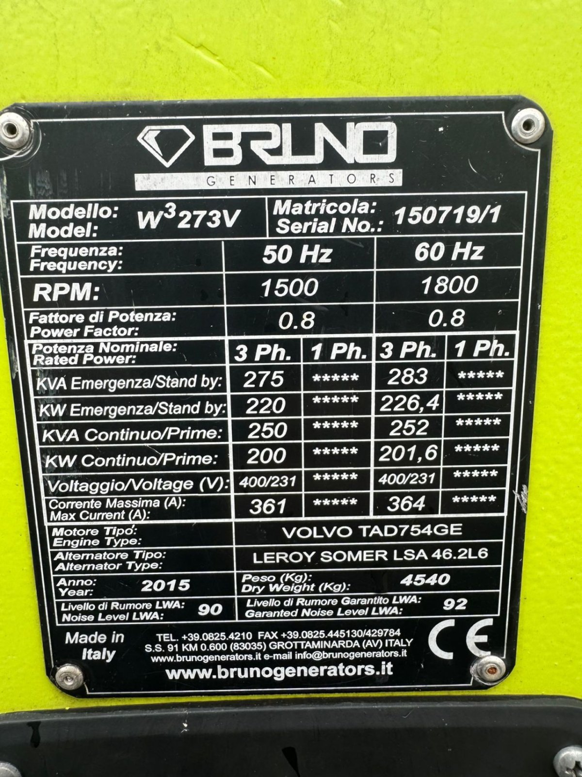 Notstromaggregat tip Sonstige Bruno 250Kva, Gebrauchtmaschine in Noardburgum (Poză 8)