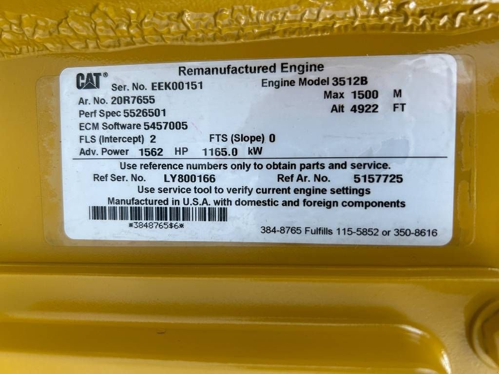 Notstromaggregat typu Sonstige Cat 3512B - 1.600 kVA Open Generator - DPX-18102, Neumaschine w Oudenbosch (Zdjęcie 8)