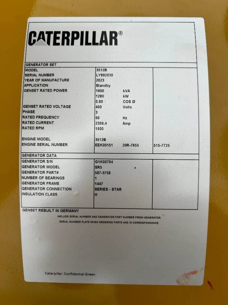 Notstromaggregat des Typs Sonstige Cat 3512B - 1.600 kVA Open Generator - DPX-18102, Neumaschine in Oudenbosch (Bild 4)