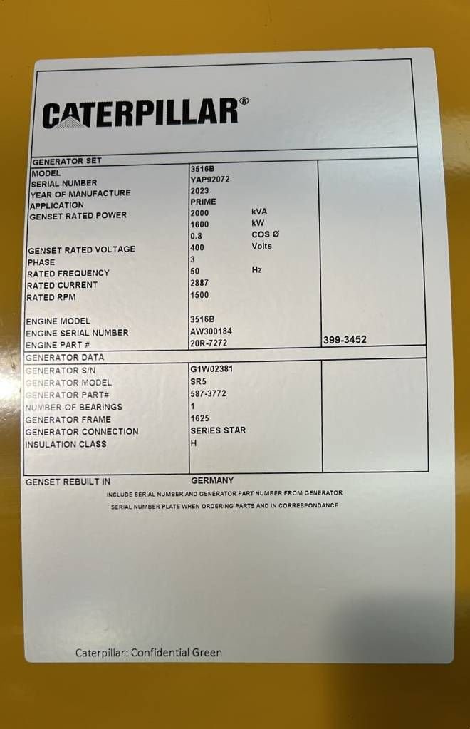 Notstromaggregat typu Sonstige Cat 3516B - 2.250 kVA Generator - DPX-18106, Neumaschine v Oudenbosch (Obrázek 7)