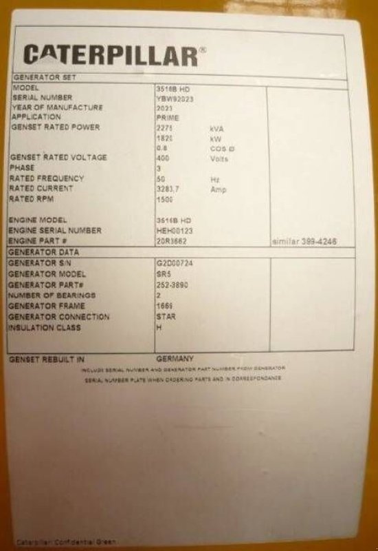 Notstromaggregat des Typs Sonstige Cat 3516B HD - 2.500 kVA Generator - DPX-18107, Neumaschine in Oudenbosch (Bild 8)