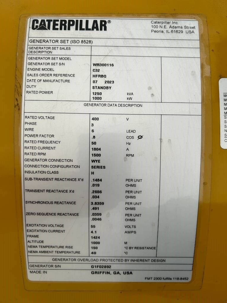 Notstromaggregat typu Sonstige Cat C32 - 1.250 kVA Open Generator - DPX-18108, Neumaschine v Oudenbosch (Obrázok 4)