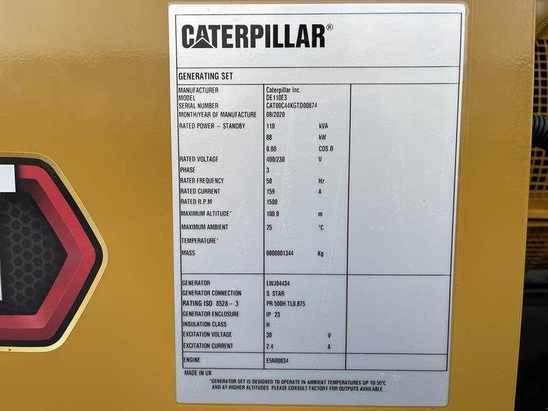 Notstromaggregat типа Sonstige Cat DE 110 E 3 (24 units available), Gebrauchtmaschine в Waregem (Фотография 5)