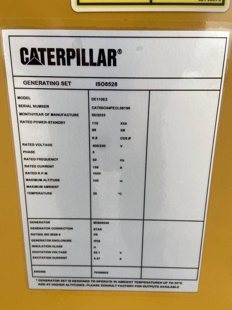 Notstromaggregat du type Sonstige Cat DE110E2 - 110 kVA Generator - DPX-18014, Neumaschine en Oudenbosch (Photo 4)