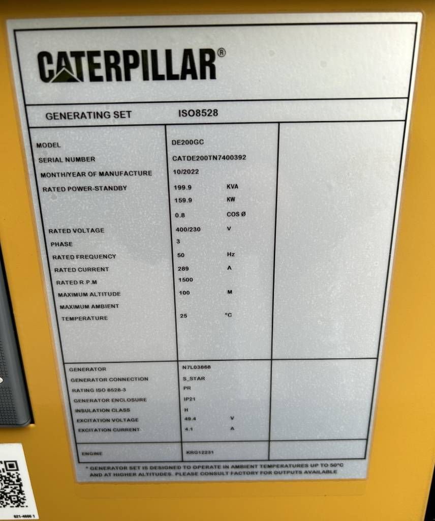 Notstromaggregat tip Sonstige Cat DE200GC - 200 kVA Stand-by Generator - DPX-18211, Neumaschine in Oudenbosch (Poză 4)